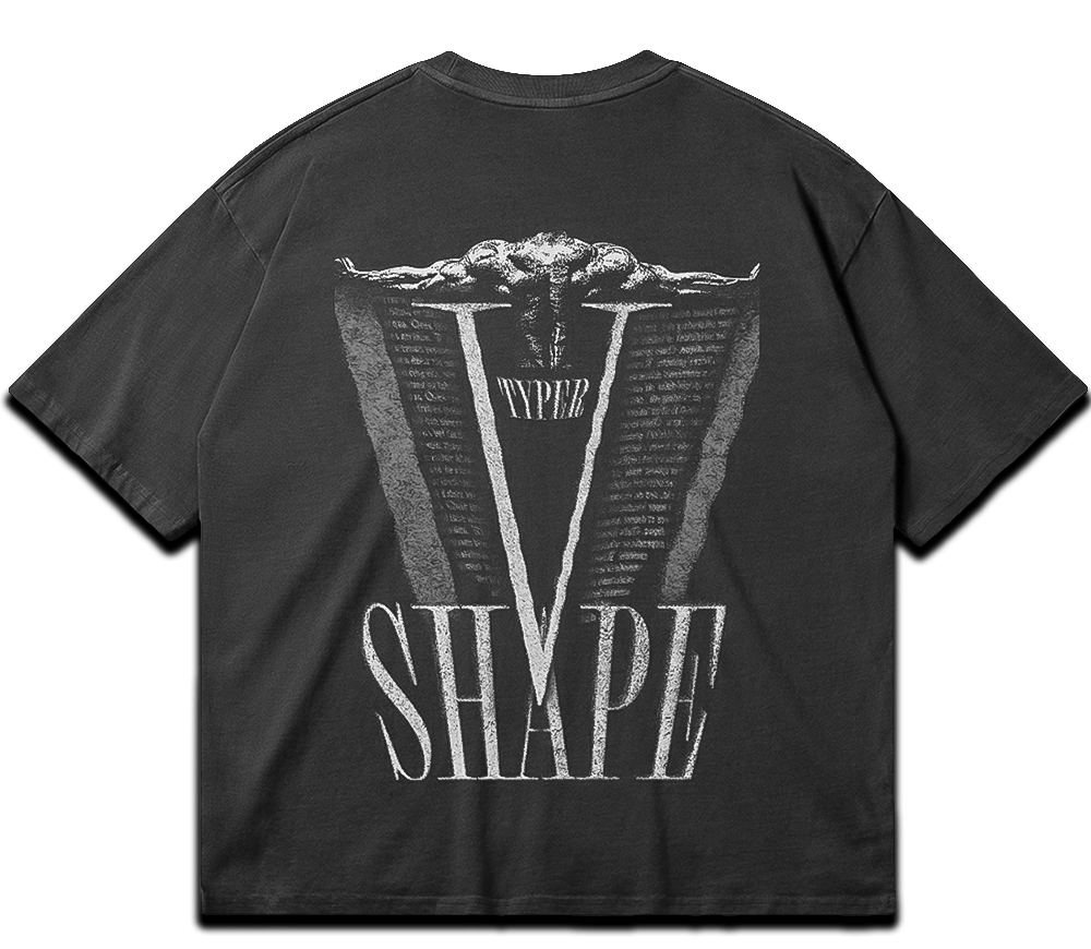 Washed gym T-shirt "V-Taper Shape" – BIGGYMBRO