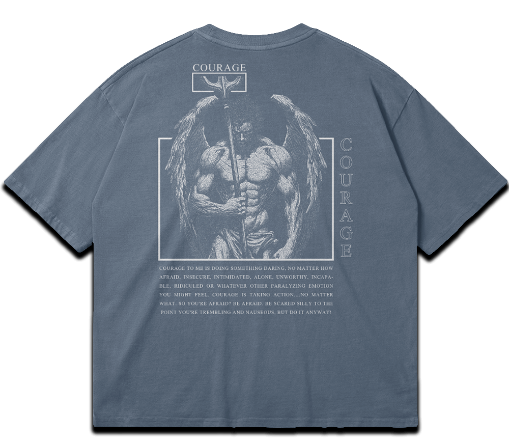 Washed gym T-shirt "Courage" – BIGGYMBRO