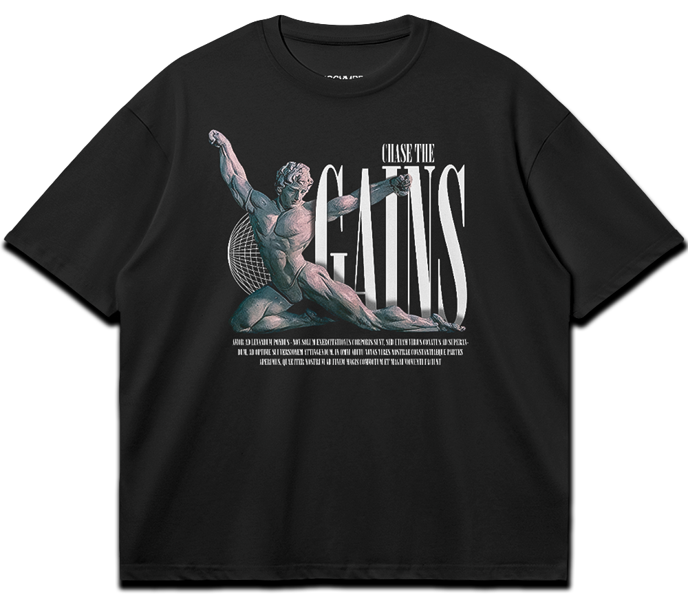 Boxy gym T-shirt "Chase The Gains" – BIGGYMBRO