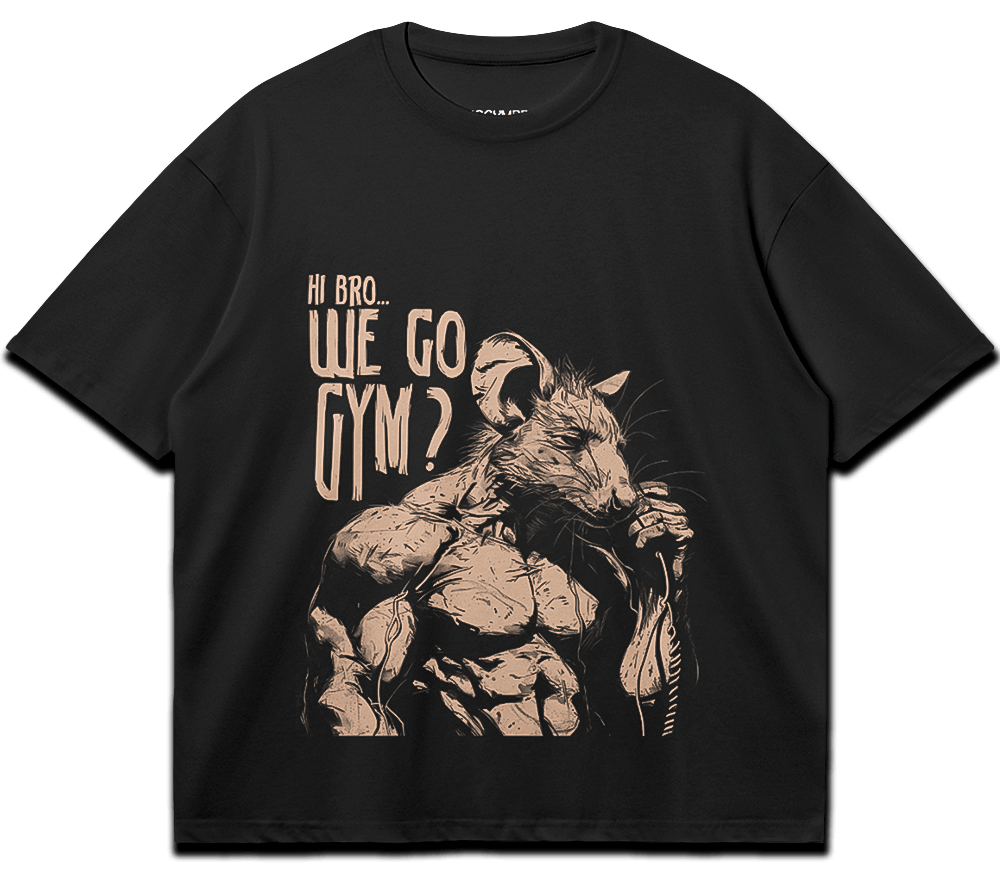 Boxy gym T-shirt "Gym Bro Rat" – BIGGYMBRO