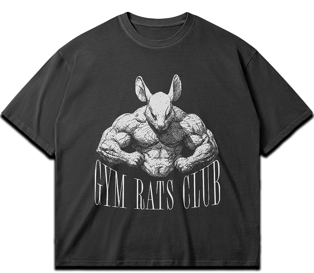Washed gym T-shirt "Gym Rat Club" – BIGGYMBRO
