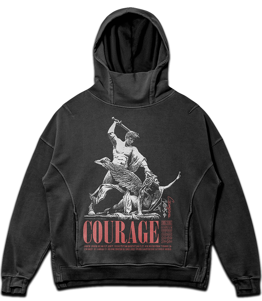 Oversized gym hoodie "Courage" – BIGGYMBRO