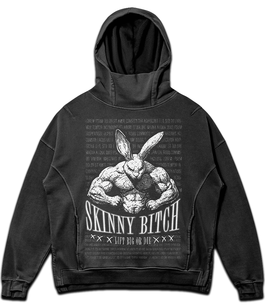 Oversized gym hoodie "Skinny B1tch" – BIGGYMBRO