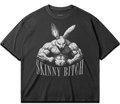 Washed gym T-shirt "Skinny Bitch" – BIGGYMBRO