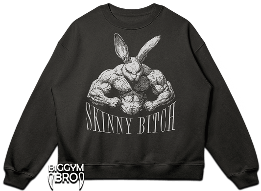 übergroßes Fitnessstudio-Sweatshirt (Skinny Bitch)