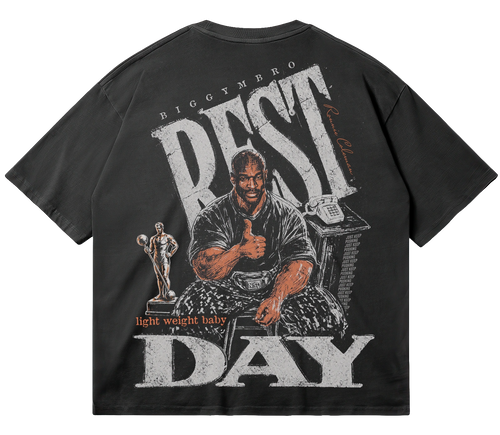 Washed gym T-shirt "Rest Day" – BIGGYMBRO